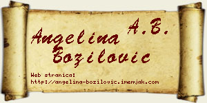 Angelina Božilović vizit kartica